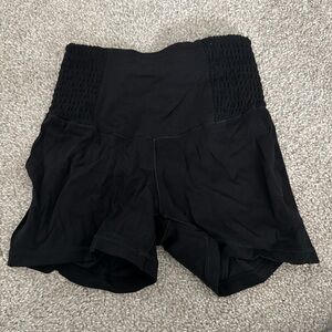 Elegant Black High Waist Women's Shorts